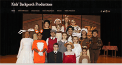 Desktop Screenshot of kidsbackporchproductions.org